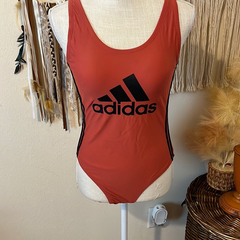 Rust Adidas One Piece Swimsuit/ Size Medium